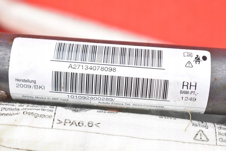 фото №8, Подушка безпеки повітряна подушка шторка права eu 6044357 mini cooper r56 06-10