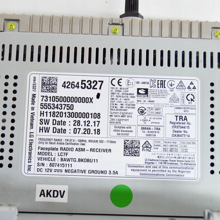 фото №6, Opel mokka 2018 панель / радиопроигрыватель cd/dvd/gps