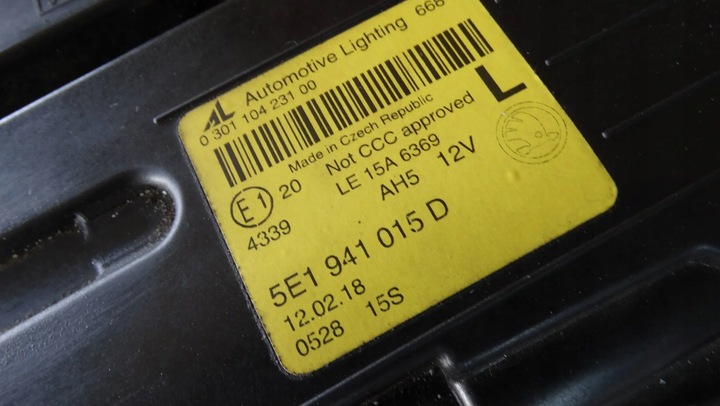 фото №10, Лампа лівий перед 5e1941015d skoda octavia iii рестайлінг повний led комплектна