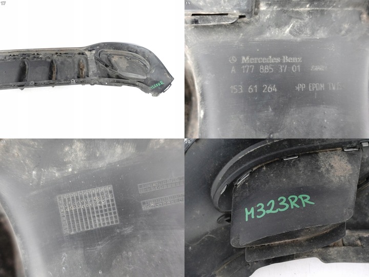 фото №15, Mercedes a-klasa amg w177 b-klasa w247 18- спойлер накладка диффузор зад