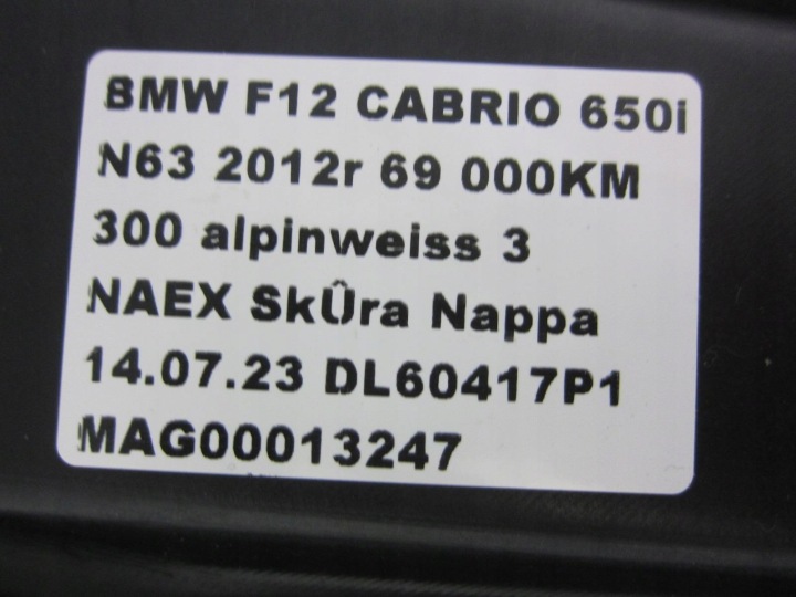 фото №10, Bmw 6 f12 cabrio спинка сиденья подголовники кожа elfenbeinweiss 52207280328