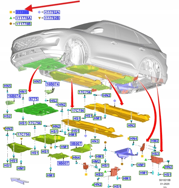 фото №10, Брызговик правые зад ford kuga mk3 2020- 2478261 _ lj6b-a104c20-cb