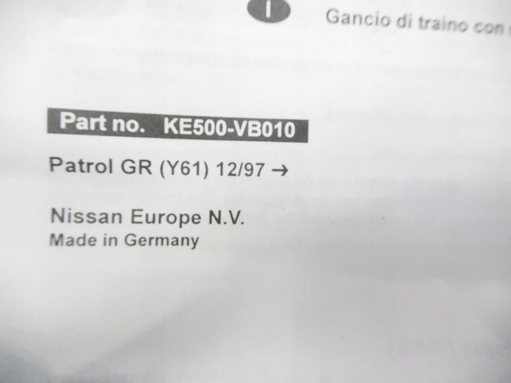 фото №9, Hak буксировочный nissan patrol gr y61 1997-