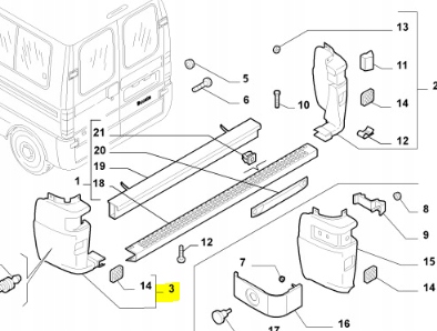 фото №8, Кутник бампера лівий зад fiat ducato оригінальний номер 735307345