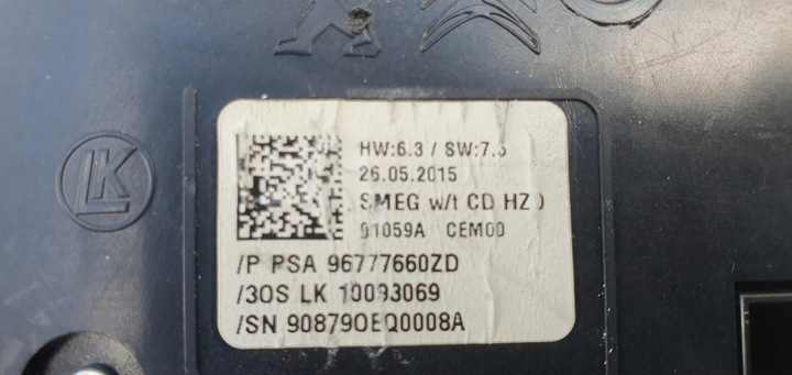 фото №6, Панель переключатели аварийных радио воздуховод peugeot 308 t9 96777660zd