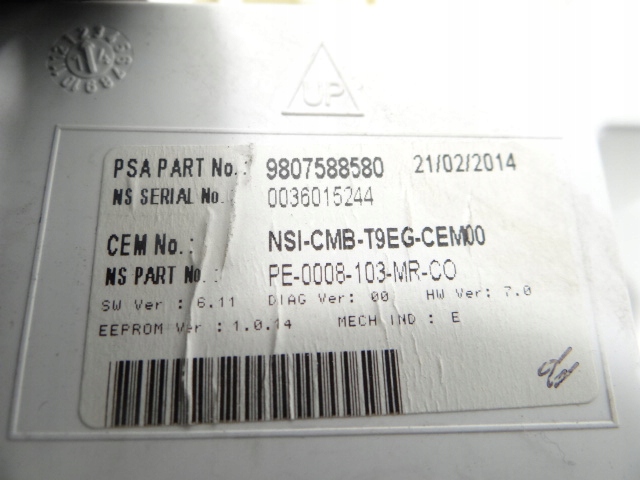 фото №6, Peugeot 308 ii t9 панель приборов 9807588580 англия