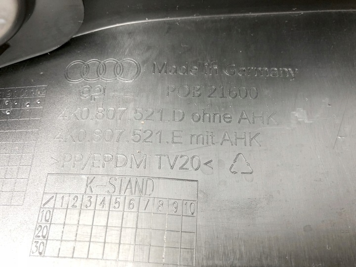 фото №14, Audi a6 c8 2018- спойлер накладка бампера зад