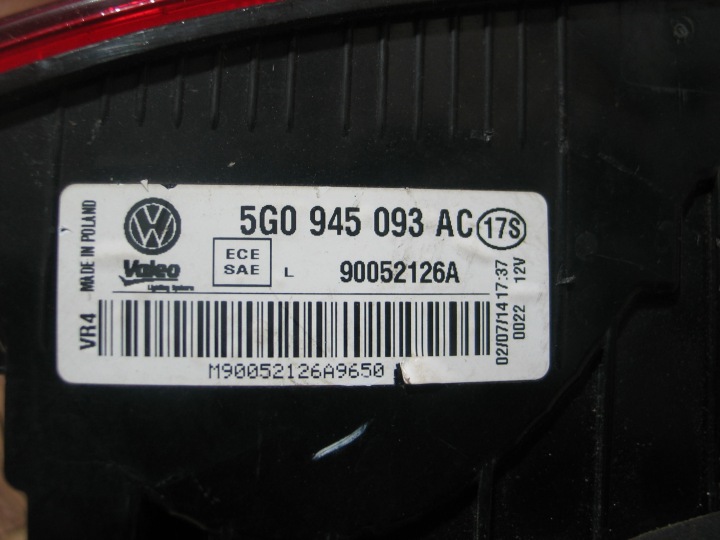 фото №15, Фара зад задня w кришка багажника vw golf 7 vii 5g0945093ac оригінал