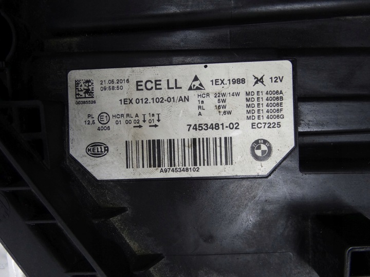 фото №16, Bmw 3 f30 рестайлінг lci 15-18 лампа ліва повний led 7453481 оригінальна