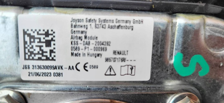 фото №6, Повітряна подушка водія пасажир renault duster ii рестайлінг 0589p100999