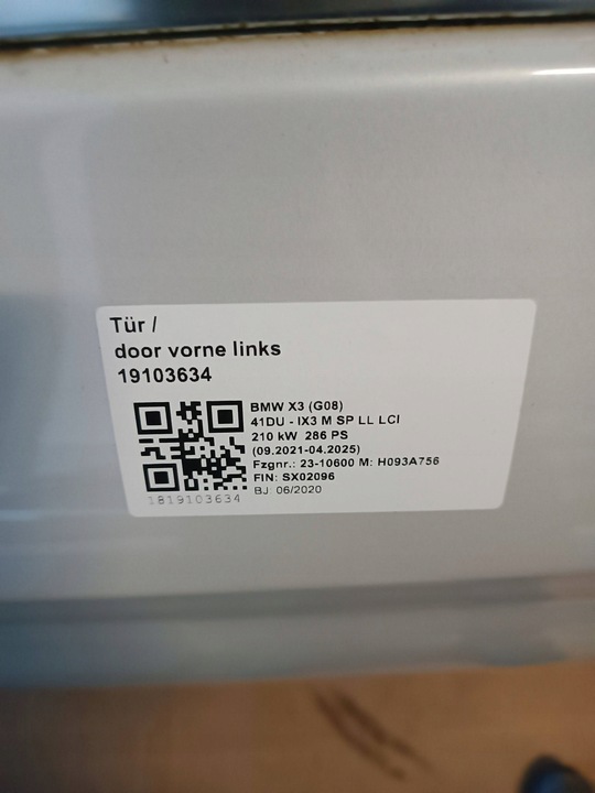 фото №8, Дзеркало ліві kol. a96 9 pin з камера bmw ix3 g08