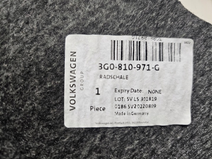 фото №6, Підкрилок ліві задні vw passat b8 3g0