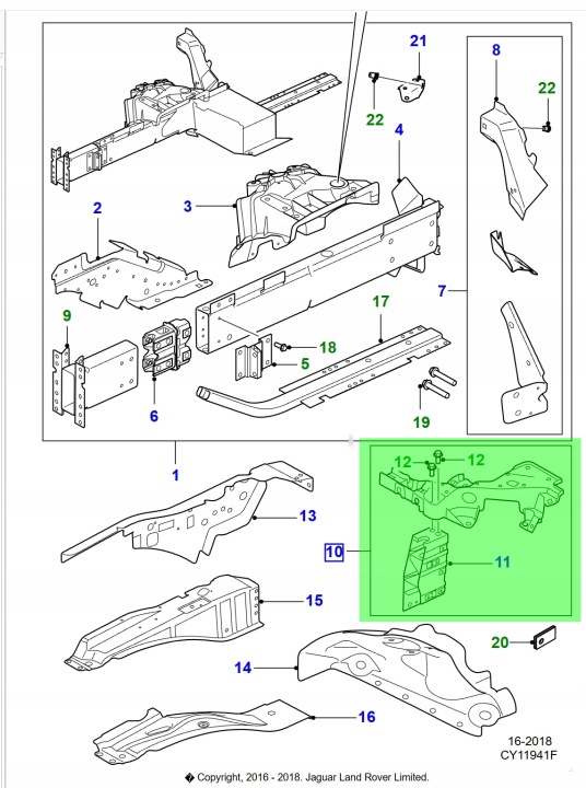фото №8, Кронштейн усилитель pas перед jaguar f-type x 20-2024 t2r20620