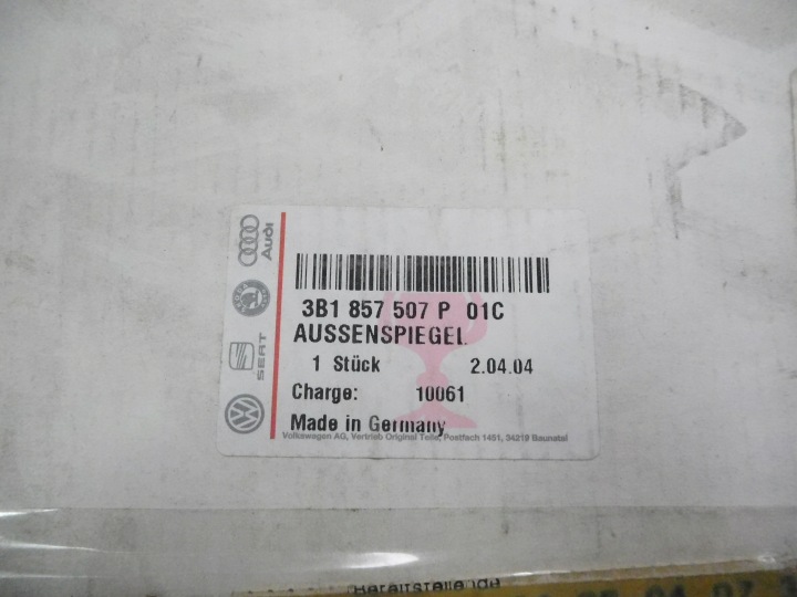 фото №14, Дзеркало ліве vw passat 04-05 oem номер 3b1857507p