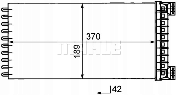 фото №12, G08dgu_c отопитель 370x189x42mm подходит для: daf