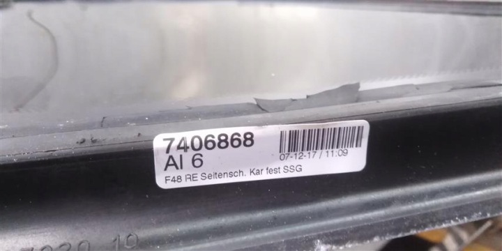 фото №9, Wr bmw f48 стекло зад задняя правая 7406868