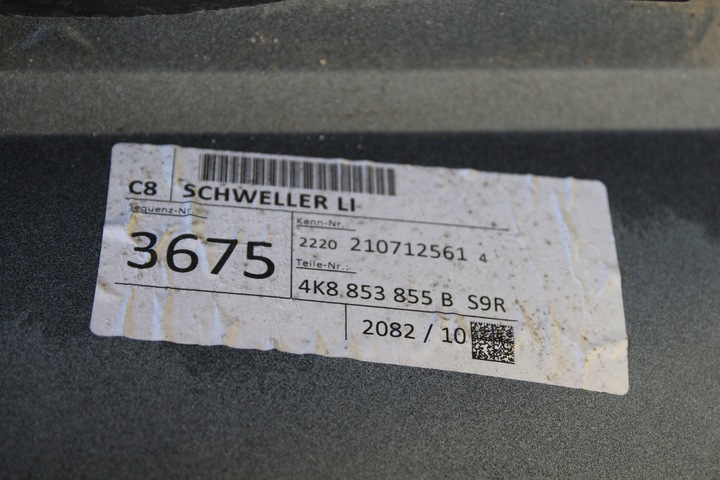 фото №11, Порог левый audi rs7 4k c8 4k8853855b ls9r