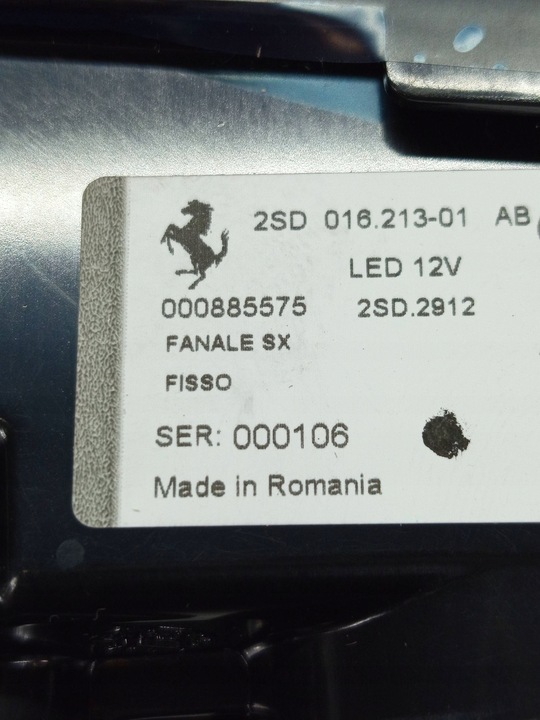 фото №7, Лампа левый зад левая задняя ferrari purosangue f175 885575