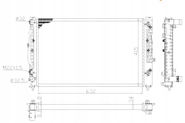 фото №2, Радіаторів audi a4 1.8 11 1994-09 2001 nrf