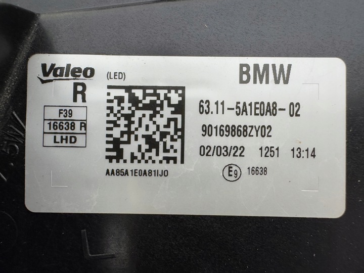 фото №13, Bmw x2 f39 повний led лампа права перед фара eur