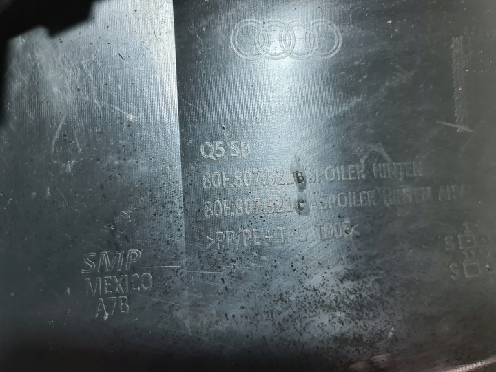 фото №11, Audi sq5 q5 ii sportback s-line pdc 80f накладка бампера зад дифузор