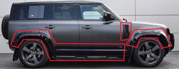фото №8, Land rover defender ii l663 20- 110 5.0 v8 планка дверь правый зад короткая