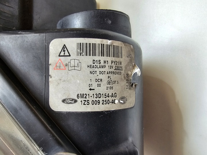 фото №8, Лампа права передня ford s-max mk1 galaxy mk2 ксенон 6m21-13d154-ag