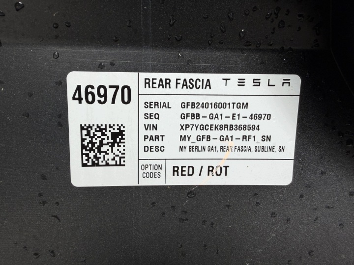 фото №8, Tesla y бампер задний спойлер накладка молдинг 1494005-00-d 1691886-00-a