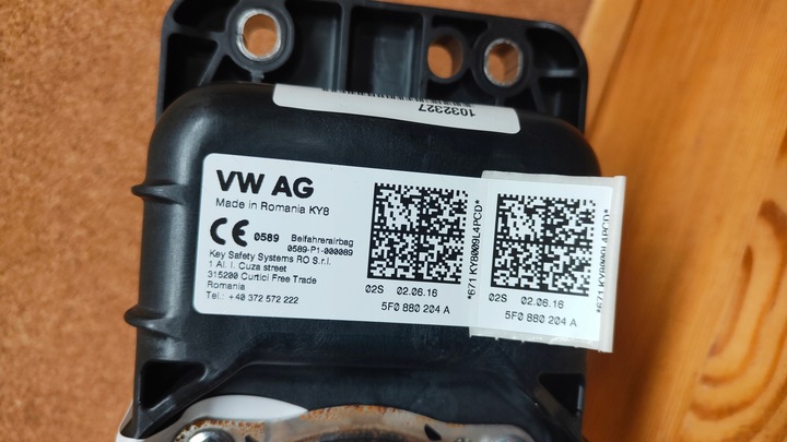 фото №3, Подушка пасажира seat leon 5f 5f0880204a оригінал