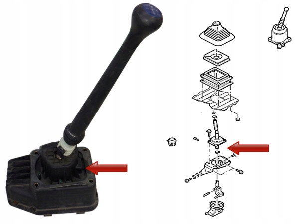 фото №4, Гнездо рычаг изменения коробки передач ford transit mk6 00-