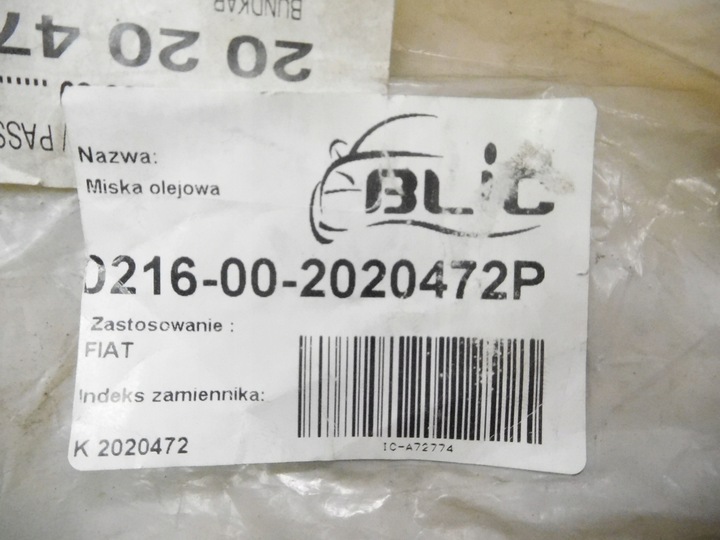 фото №11, Поддон масляная klokkerholm 216-00-2020472p cinquecento punto i