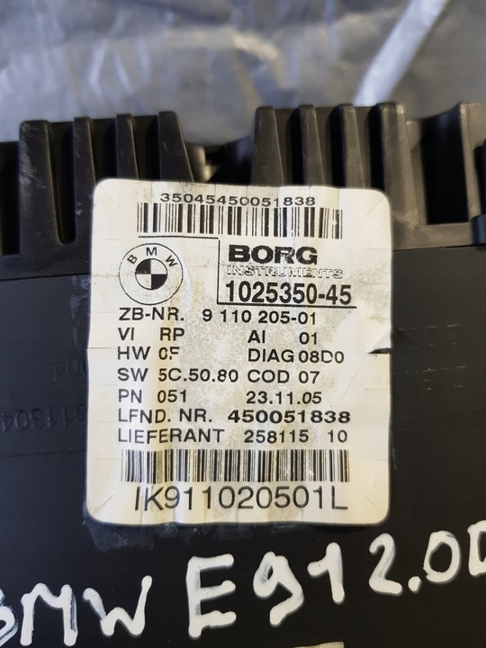 фото №5, Спидометр bmw e91 2.0d 102535045