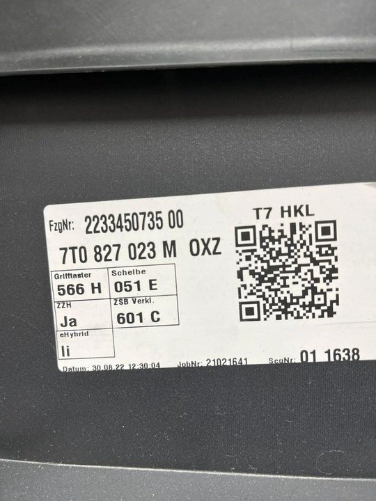 фото №15, Volkswagen vw transporter t7 кришка багажника 7t0827023m