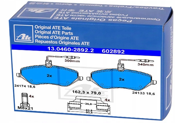 фото №1, Тормозные колодки тормозные ate do peugeot 607 2.7 3.0 v6