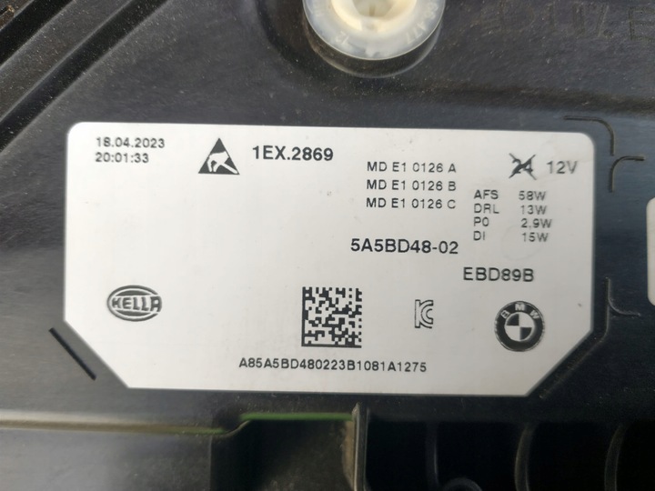 фото №12, Лампа правый перед bmw x1 u11 полный led 5a5bd48 оригинал eu биржа po