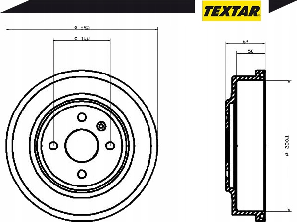фото №2, Комплект bębnów гальмівних [textar]