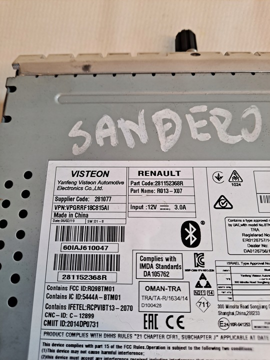 фото №8, Радио fabyczne dacia sandero ii 19- 281152368r