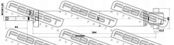 фото №3, 01650964r febest амортизатор задній scion xb aze151