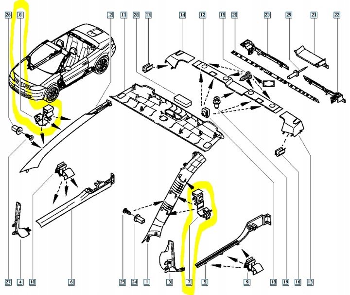 фото №9, Кріплення планки стійка megane ii оригінальний номер 8200153619