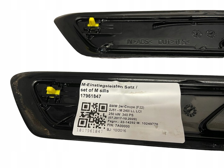 фото №9, Планка накладка порога l/p bmw 3 f22 f23 m240i