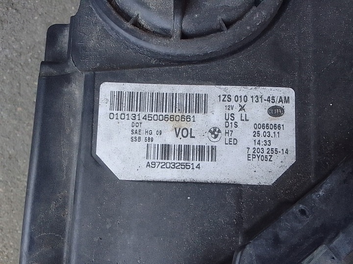 фото №8, Bmw f10 f11 лампы перед led ксенон динамический ahl управляемая usa 7203255 7203256