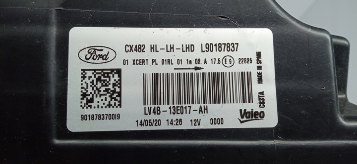 фото №16, Ford kuga mk3 iii 19- лампа левая передняя полный led eu lv4b-13e017-ah