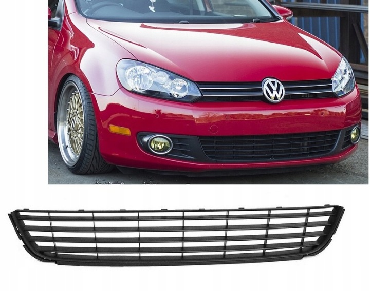 фото №16, Vw golf vi решітка бампера середня 5k0853677a
