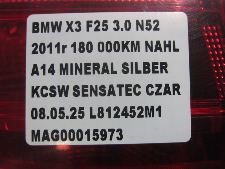 фото №11, Bmw x3 f25 лампа задня ліва зовнішня зад 7220241 usa led high 63217220241