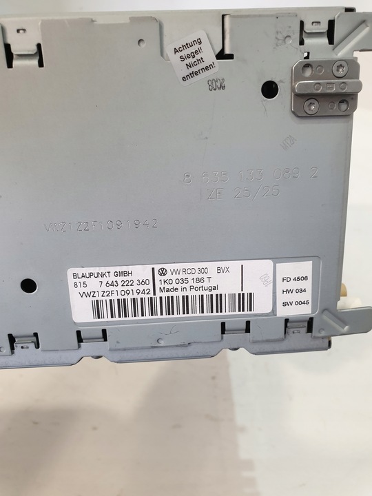 фото №11, Радіопрогравач mp3 rcd 300 1k0035186t golf v 1k 1.9tdi