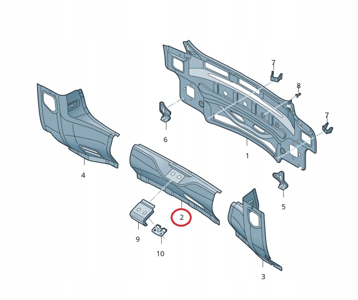 фото №10, Vw up skoda citigo панель задняя усилитель 1s6813309