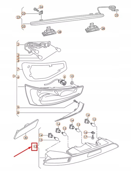 фото №12, Audi q3 8u фара задня ліва 8u0945095c oem