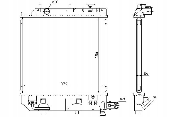 фото №1, Nissens радиаторов двигателя mazda demio 1.3/1.5 08.9