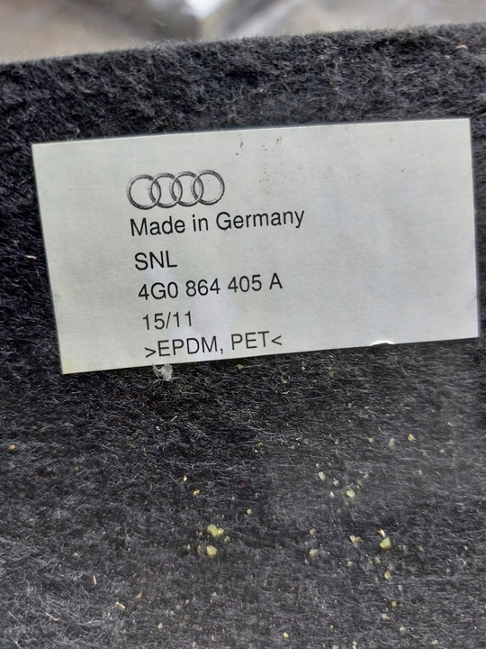 фото №6, Шумоизоляция пена консоли туннеля audi a6 c7 4g оригинальный номер