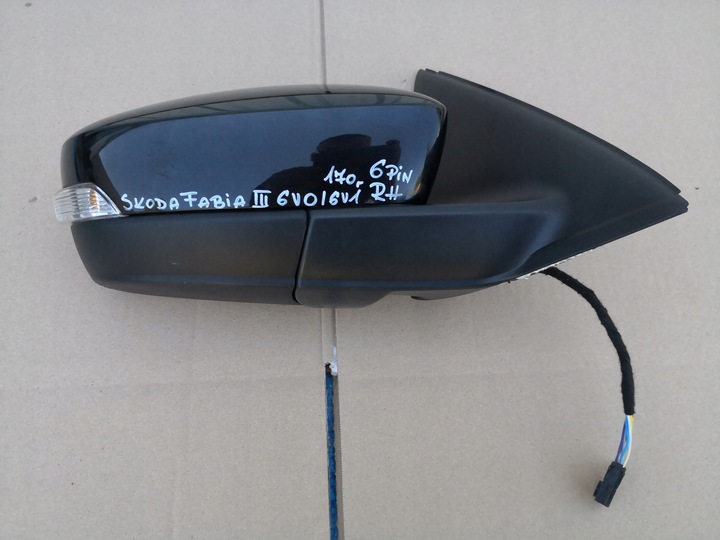 фото №11, Skoda fabia iii 6v 6v1 зеркало правые 6 pin европа